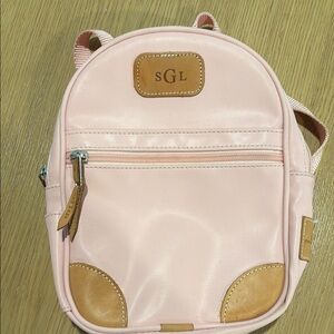 Jon Hart Design Pink and Tan Bag with Leather Accents